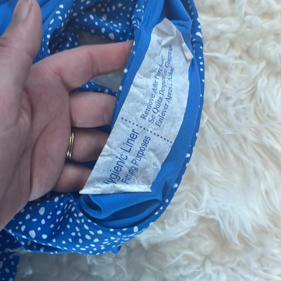 Nike Women's Water Dots Keyhole Back One Piece Swimsuit Pacific Blue Size Small - Picture 14 of 14